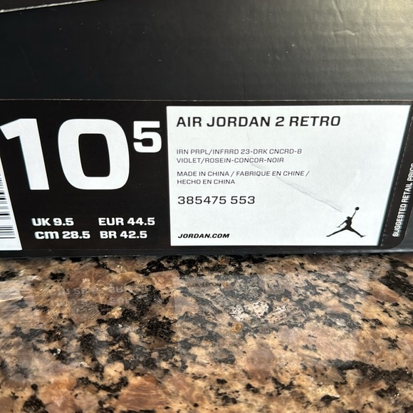 Air Jordan Retro II Purple and Black Sneakers 10.5 - Picture 14 of 14